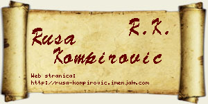 Rusa Kompirović vizit kartica